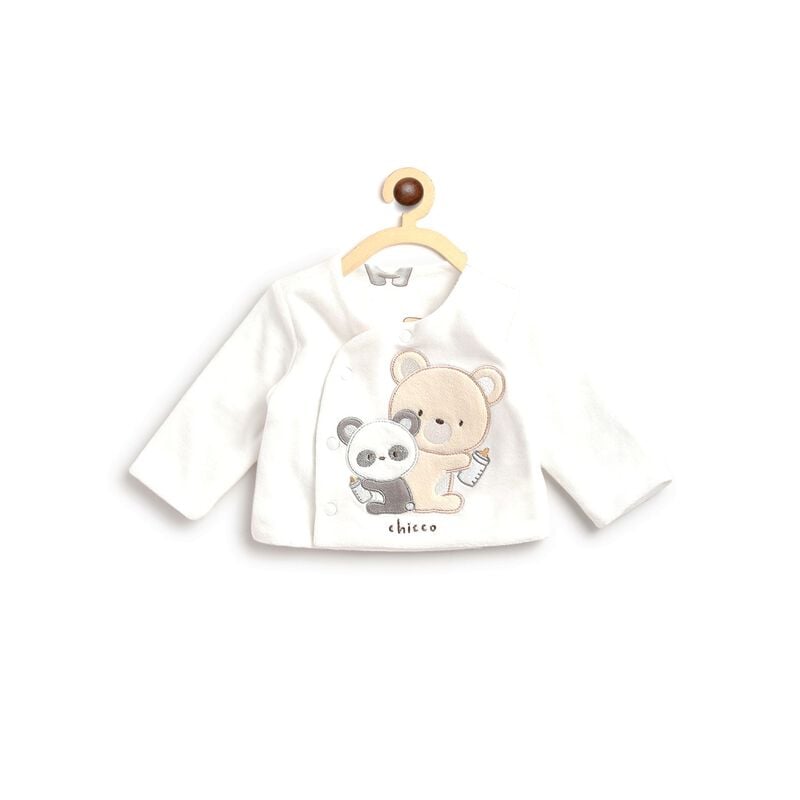 Infants Bronze Velour Reversible Cardigan image number 0